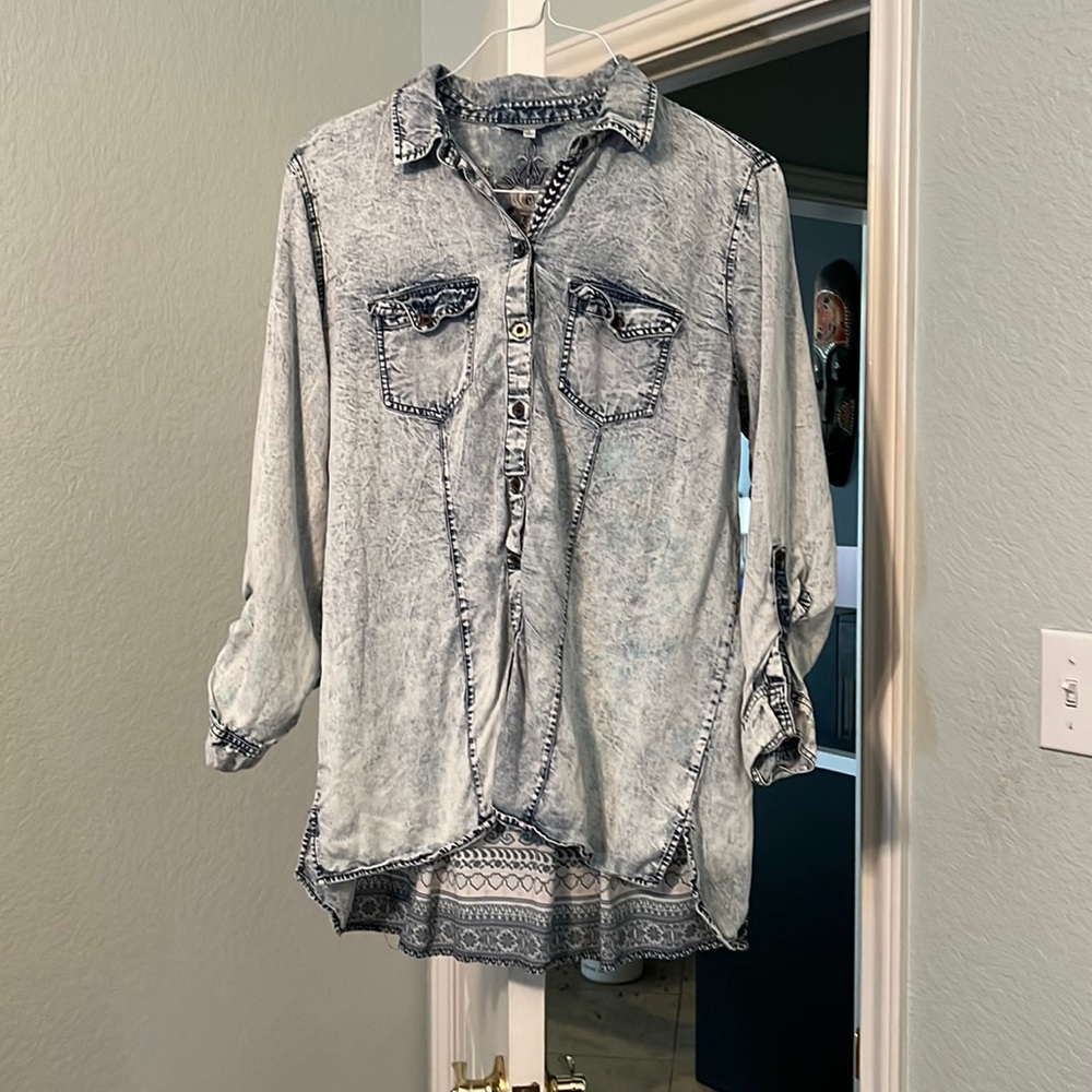 Denim shirt by John Mark size large